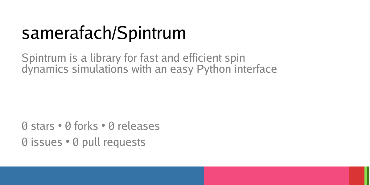 samerafach/Spintrum: Spintrum is a library for fast and efficient spin ...